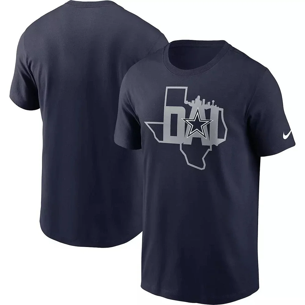 Nike Dallas Cowboys NFL Local Skyline Short Sleeve Navy T-Shirt Men's Size Small